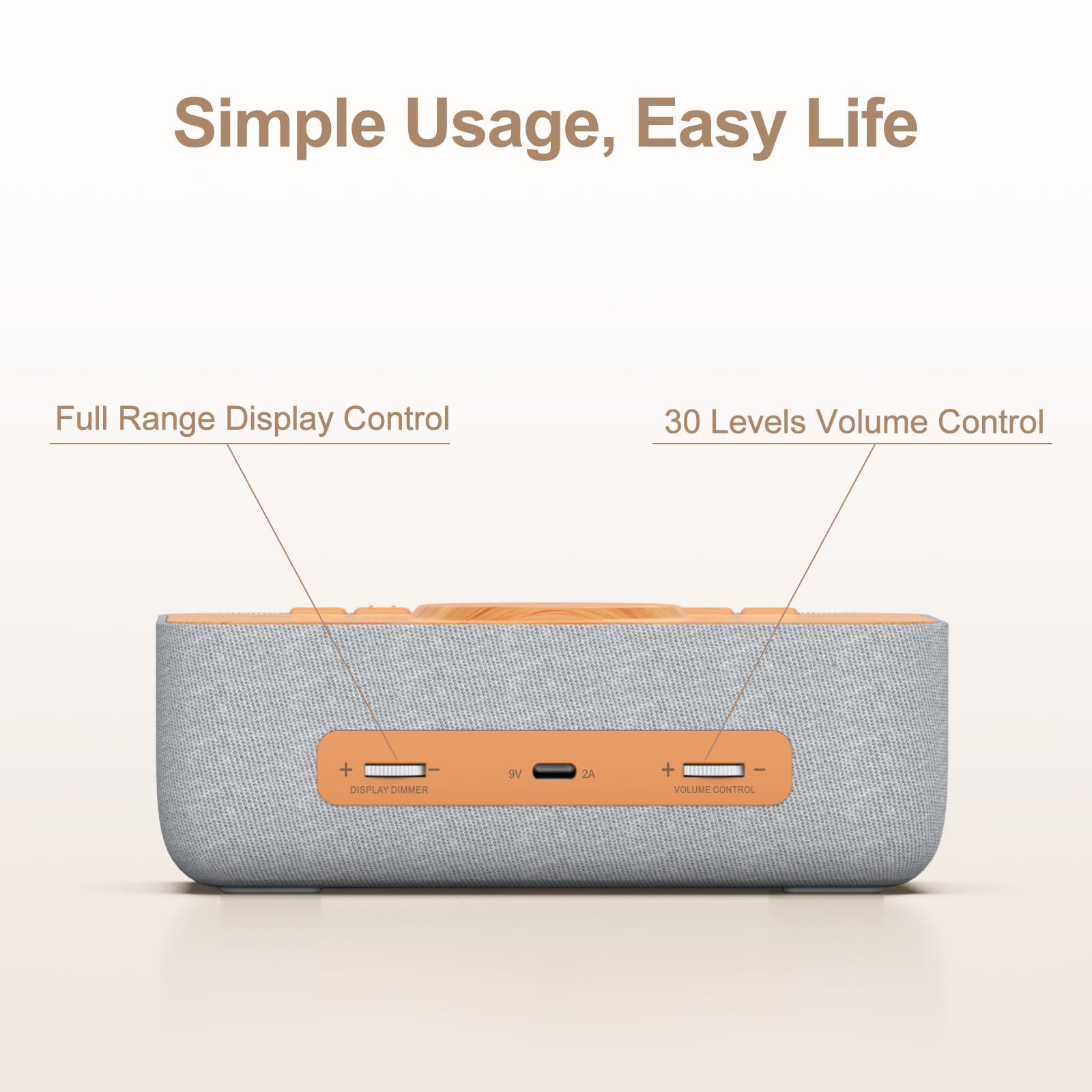 REACHER gradual wake supports gentle morning routines.