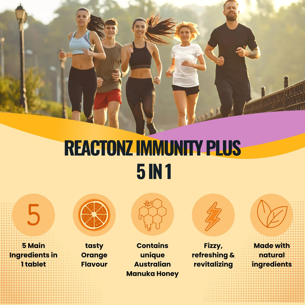 REACTONZ Immunity Plus portable pack suitable for travel