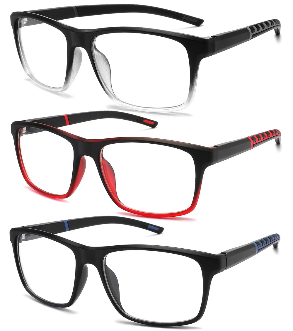 Readersoul 3-pack reading glasses for men, convenient daily wear.