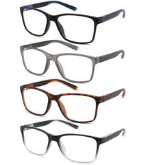 Readersoul blue light blocking reading glasses front view, four-pack convenience for screen work.