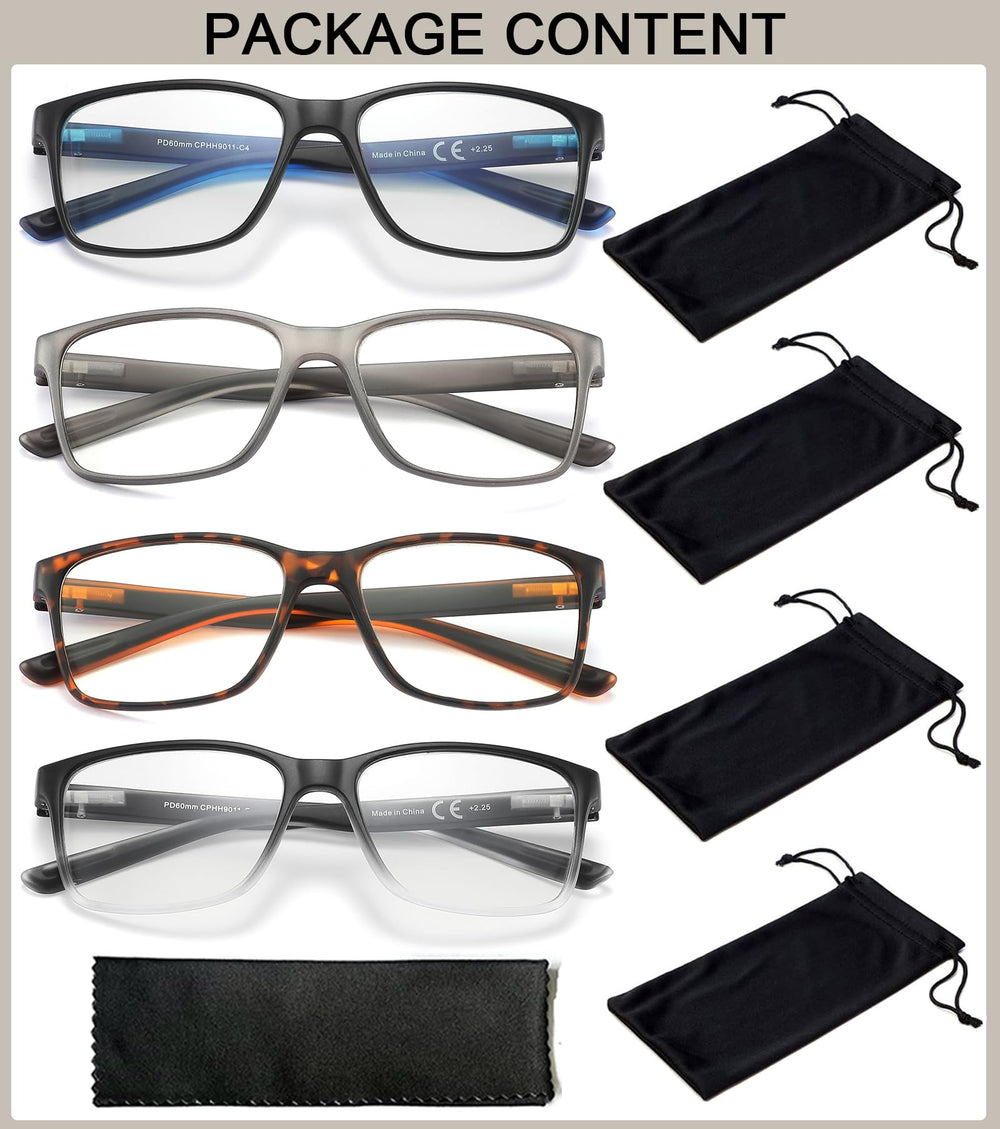 Readersoul blue light blocking reading glasses side view for quick access during tasks.
