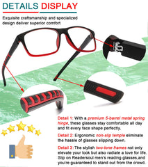 Readersoul large two-tone frame, bold style with comfortable fit.