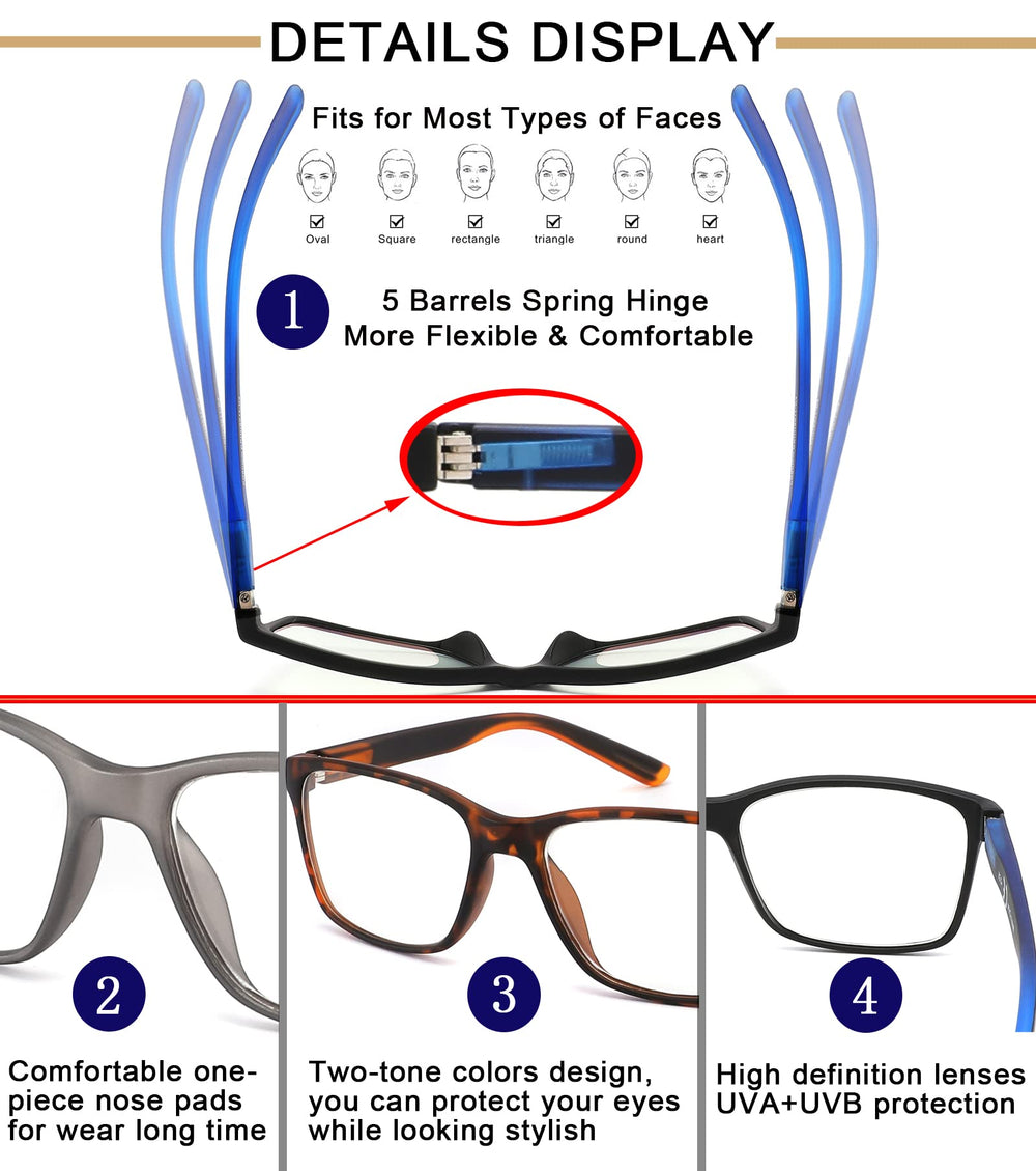 Readersoul lightweight frame with matte finish for all-day comfort.