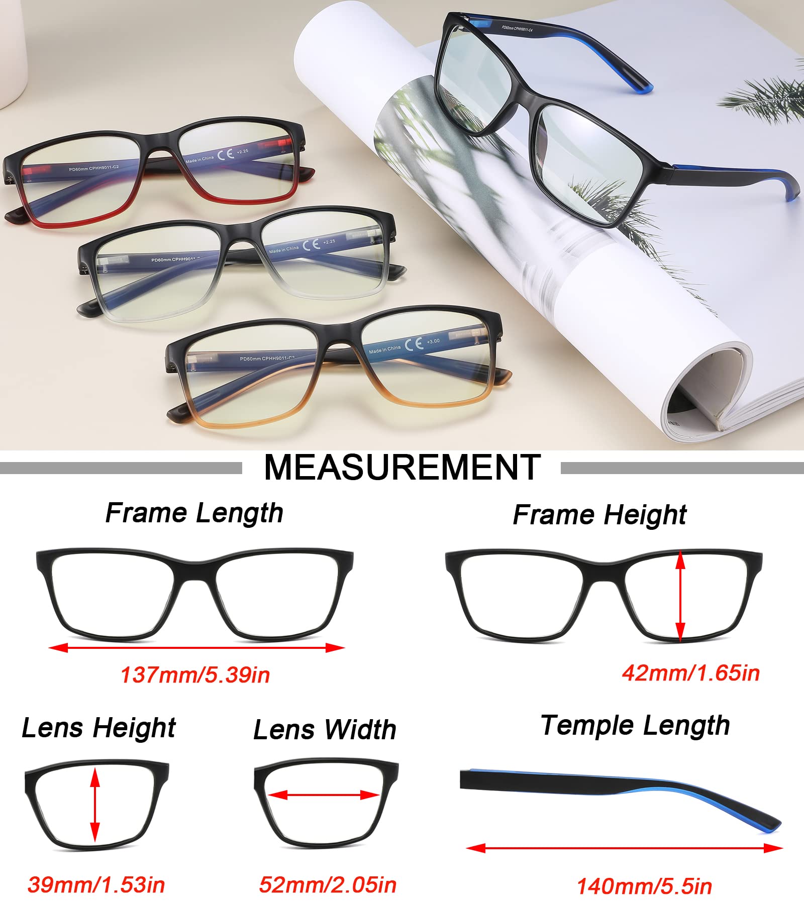 Readersoul reading glasses with spring hinges for a comfortable fit.