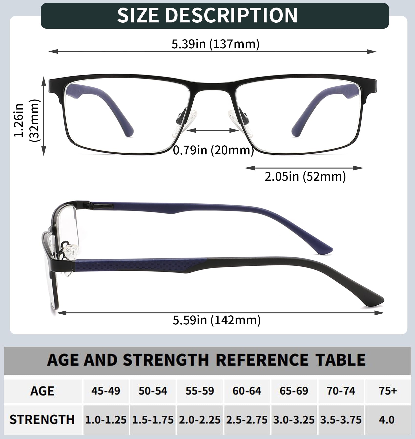 READITEASY soft case included keeps glasses protected on the go.