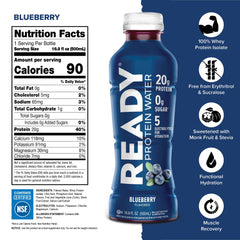 Pouring Ready Clear Protein Water blueberry for quick hydration