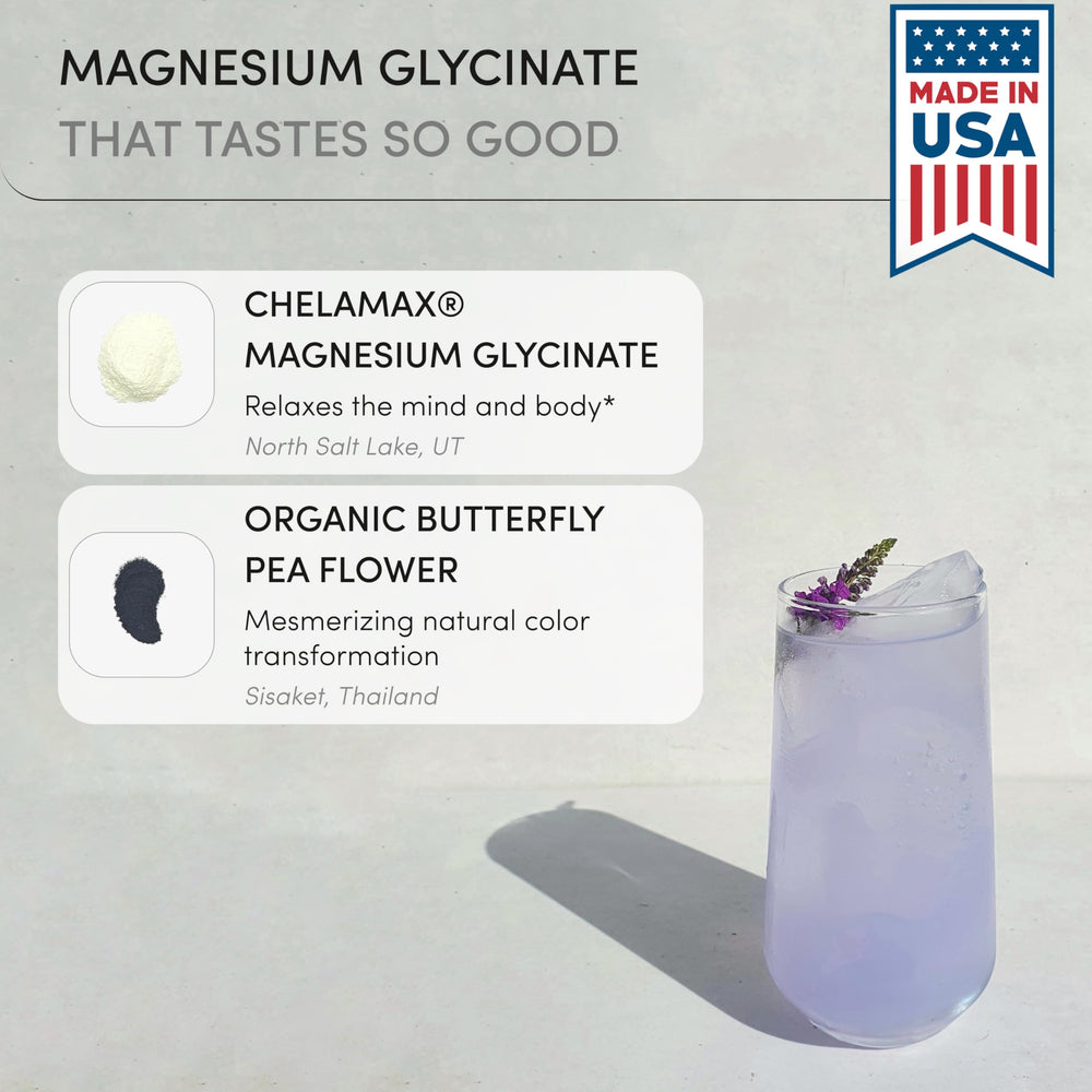 Ready To magnesium glycinate powder dissolving in water for easy intake