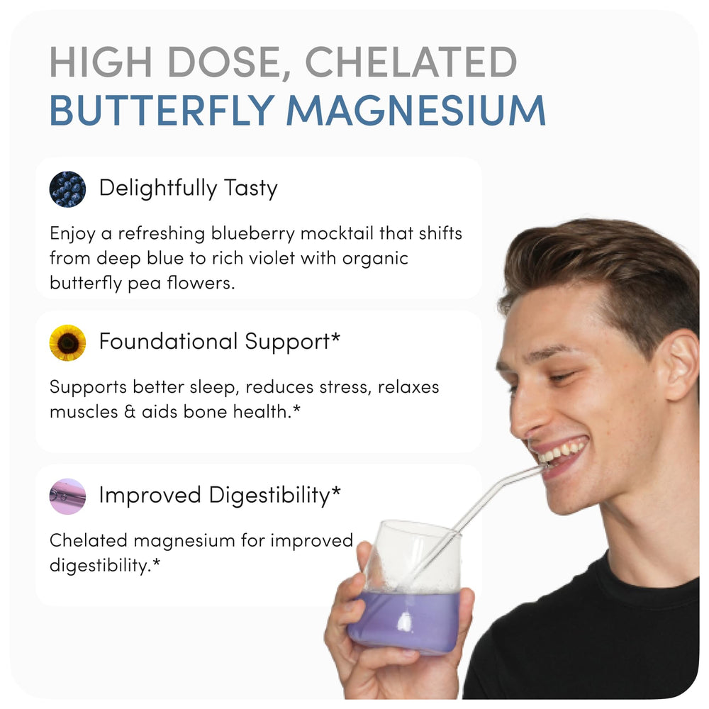 Ready To magnesium glycinate powder label closeup highlighting chelated absorption