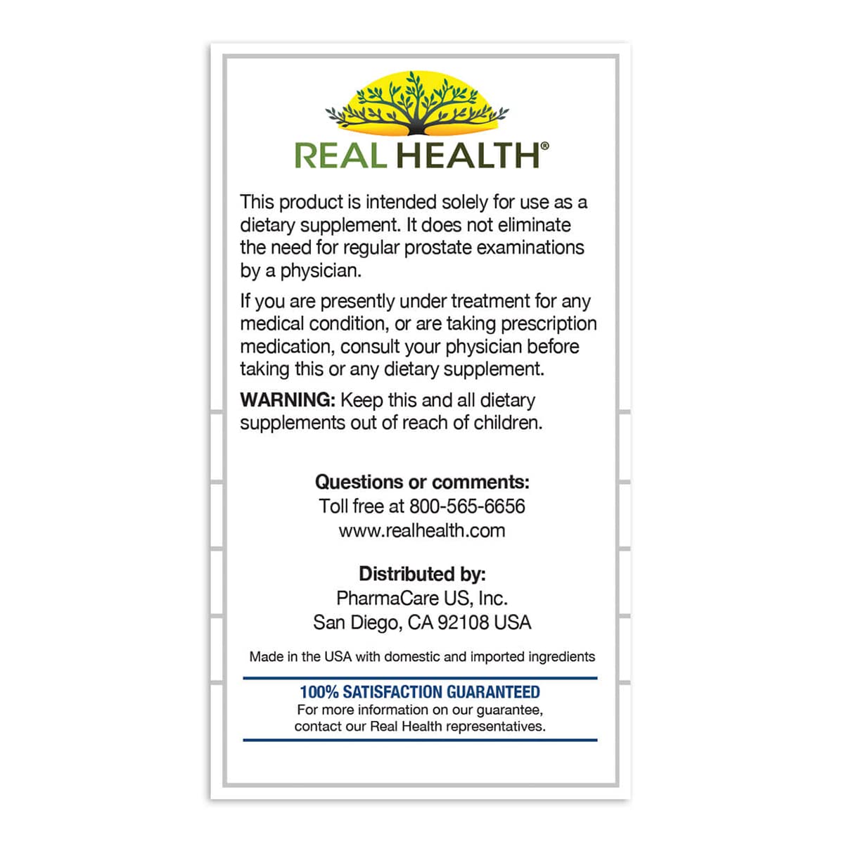 Real Health Prostate Complete one-per-day pill ready for daily use and routine