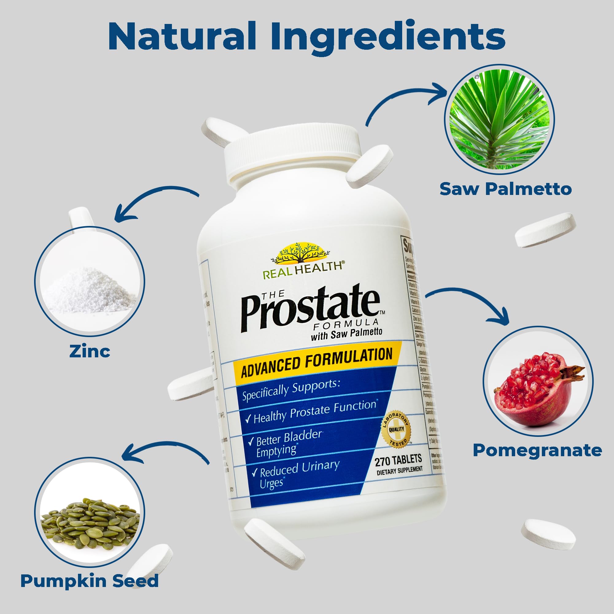 90-day supply label on Real Health Prostate Formula bottle