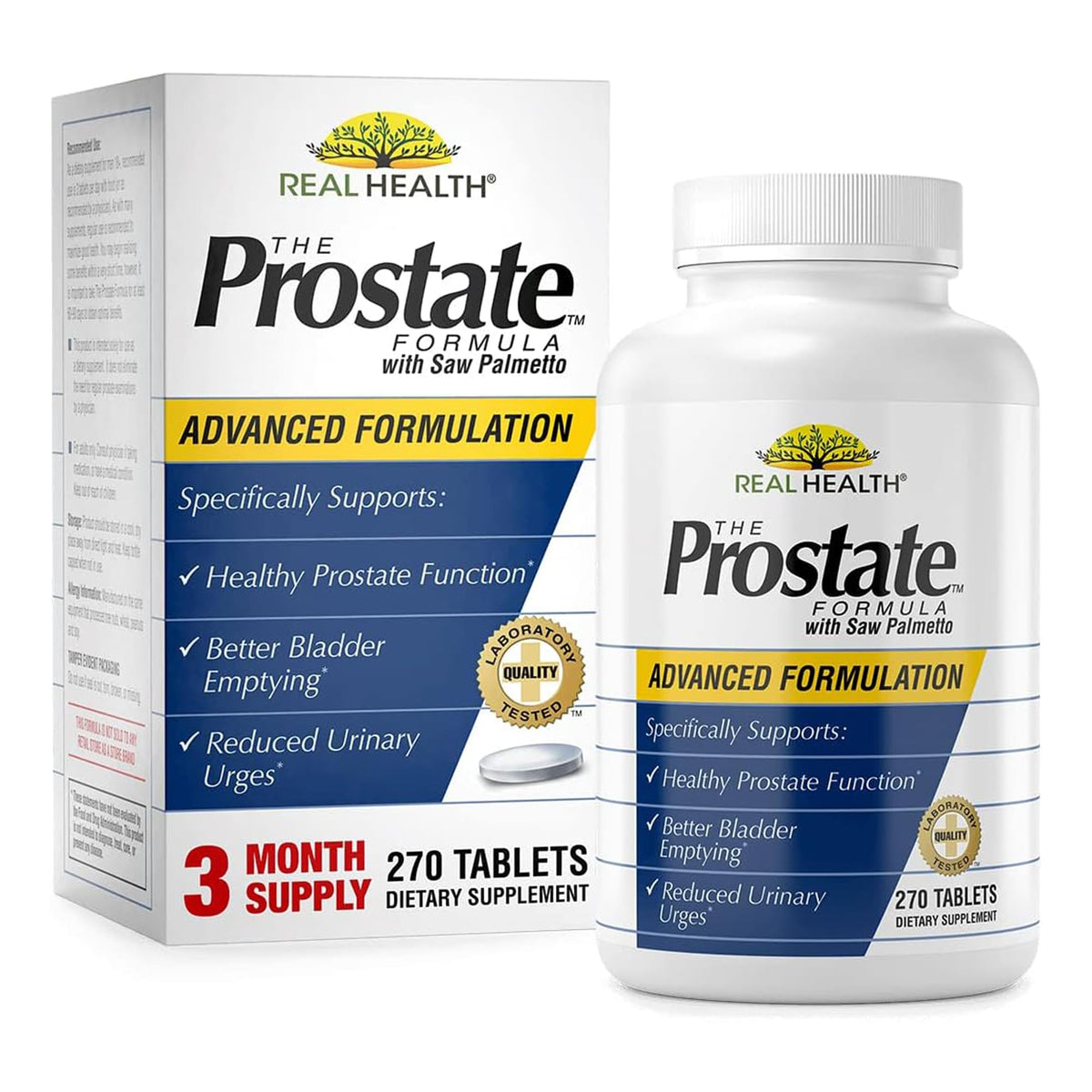 Real Health Prostate Formula bottle for daily use