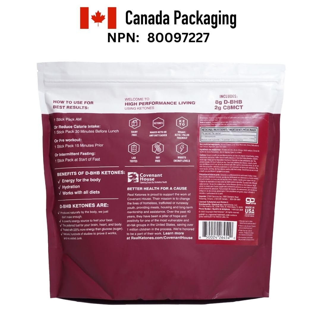 Real Ketones 30-pack box showing convenient keto drink system.