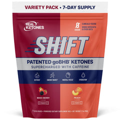 Real Ketones BHB peach drink mix packets offering sugar-free hydration for keto days