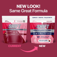 Real Ketones BHB exogenous packets beside a glass for quick keto energy.
