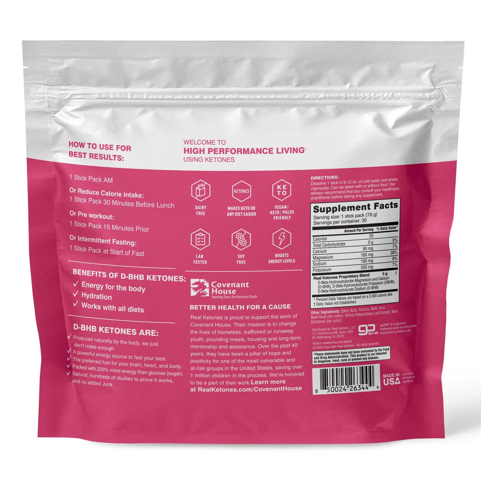 Real Ketones BHB hydration glass after mixing for a post-workout refresh.