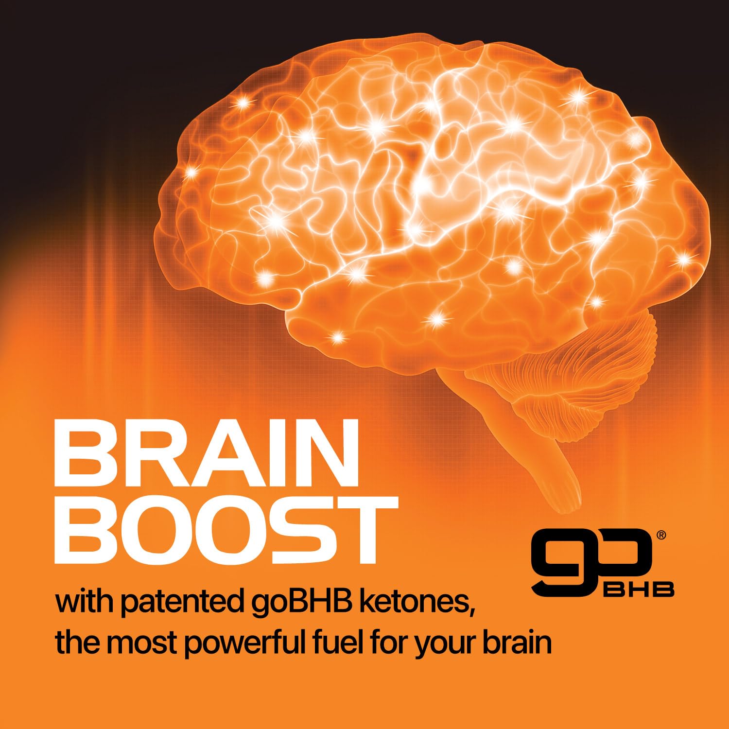 Real Ketones Brain Booster label highlights goBHB exogenous ketones.