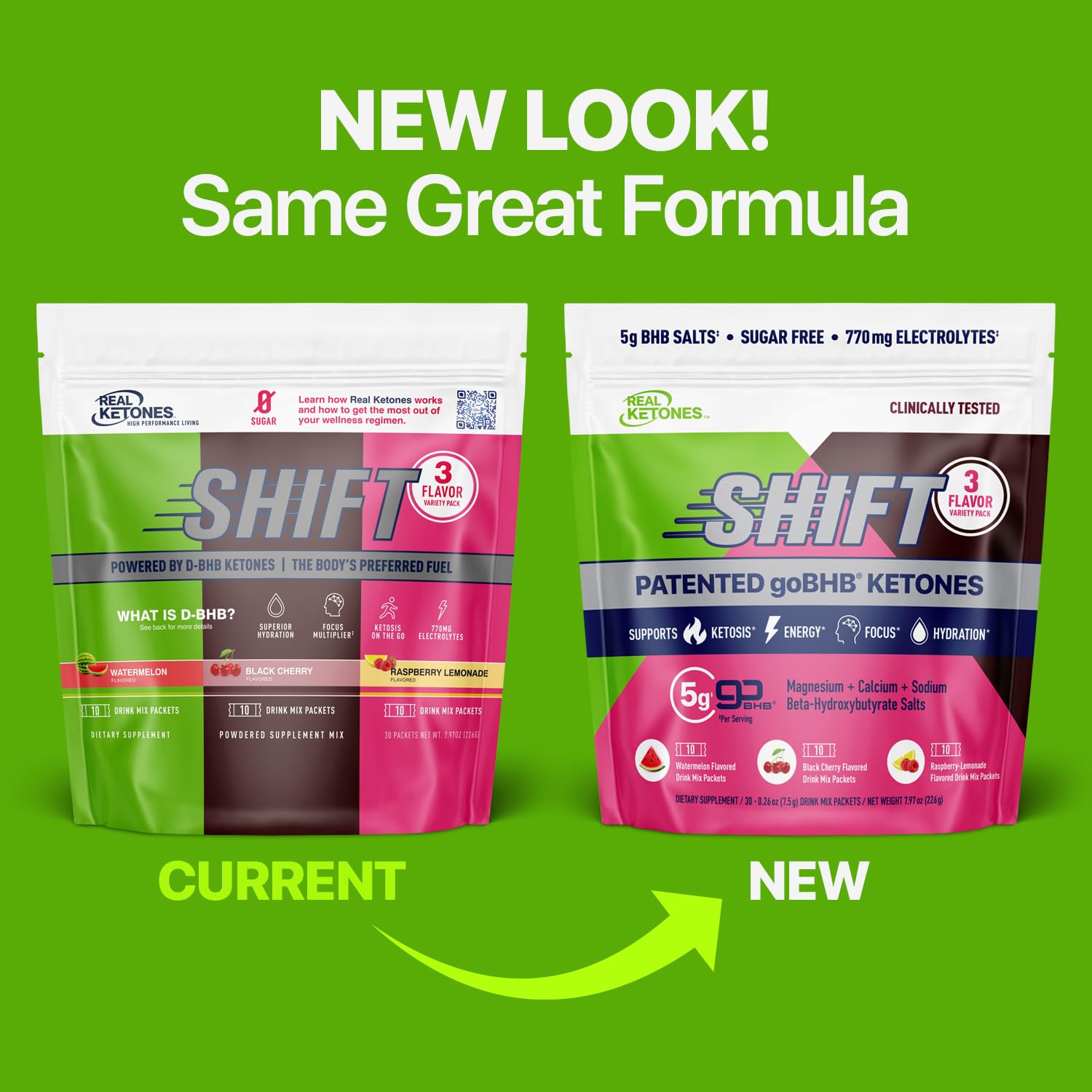 Real Ketones electrolyte packets no sugar for clean hydration