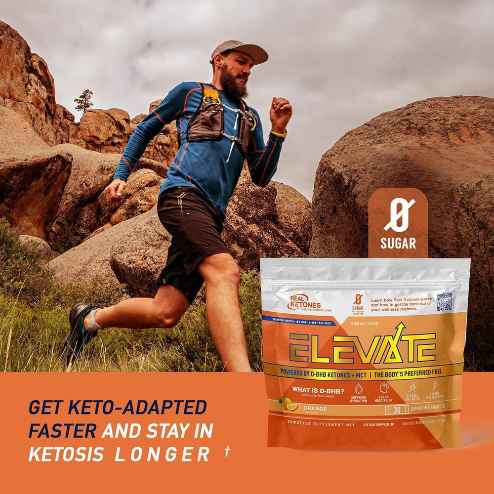 Real Ketones exogenous ketones powder packet, ready to mix for ketosis support.