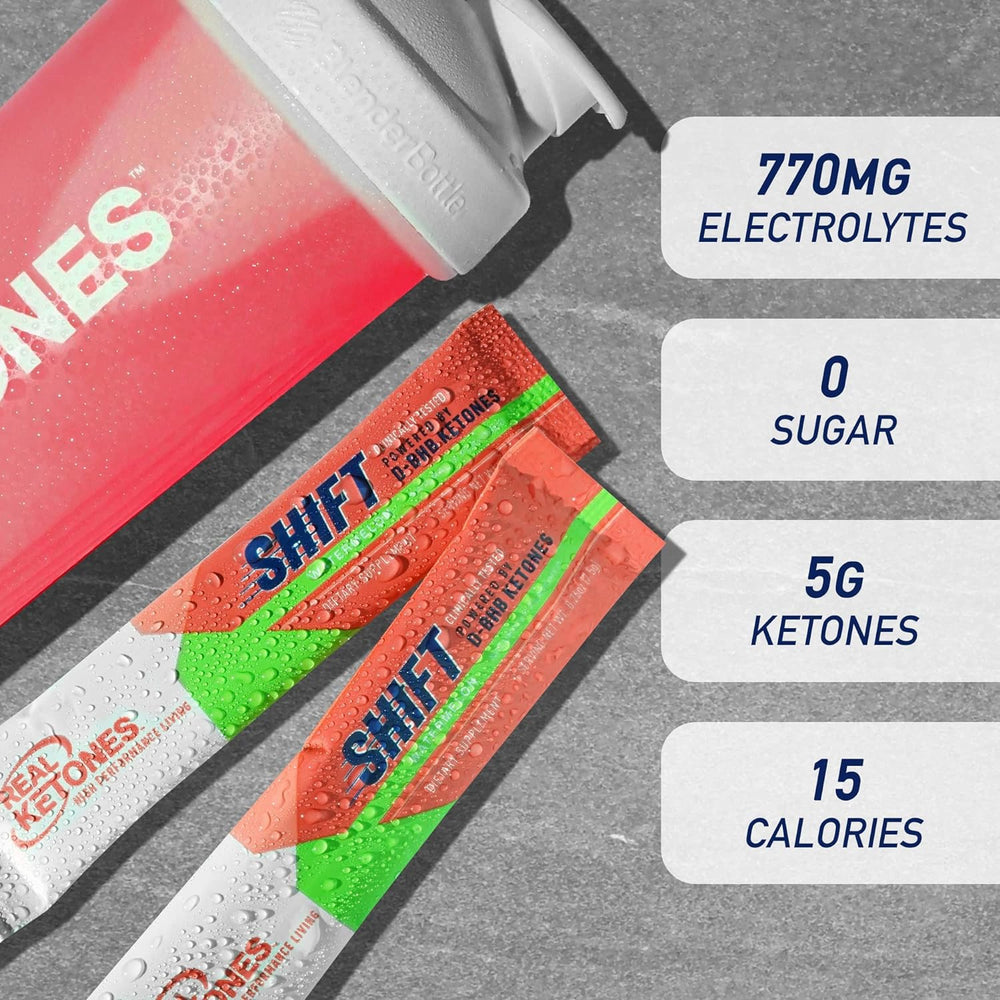 Real Ketones hydration beverage being poured, refreshing electrolyte boost during workouts.