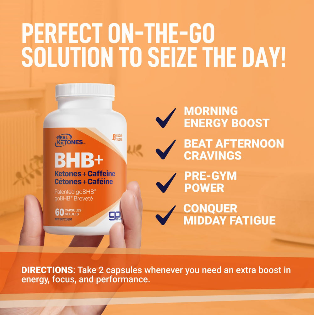 Real Ketones Keto BHB salts capsules app support badge signals access to community resources.