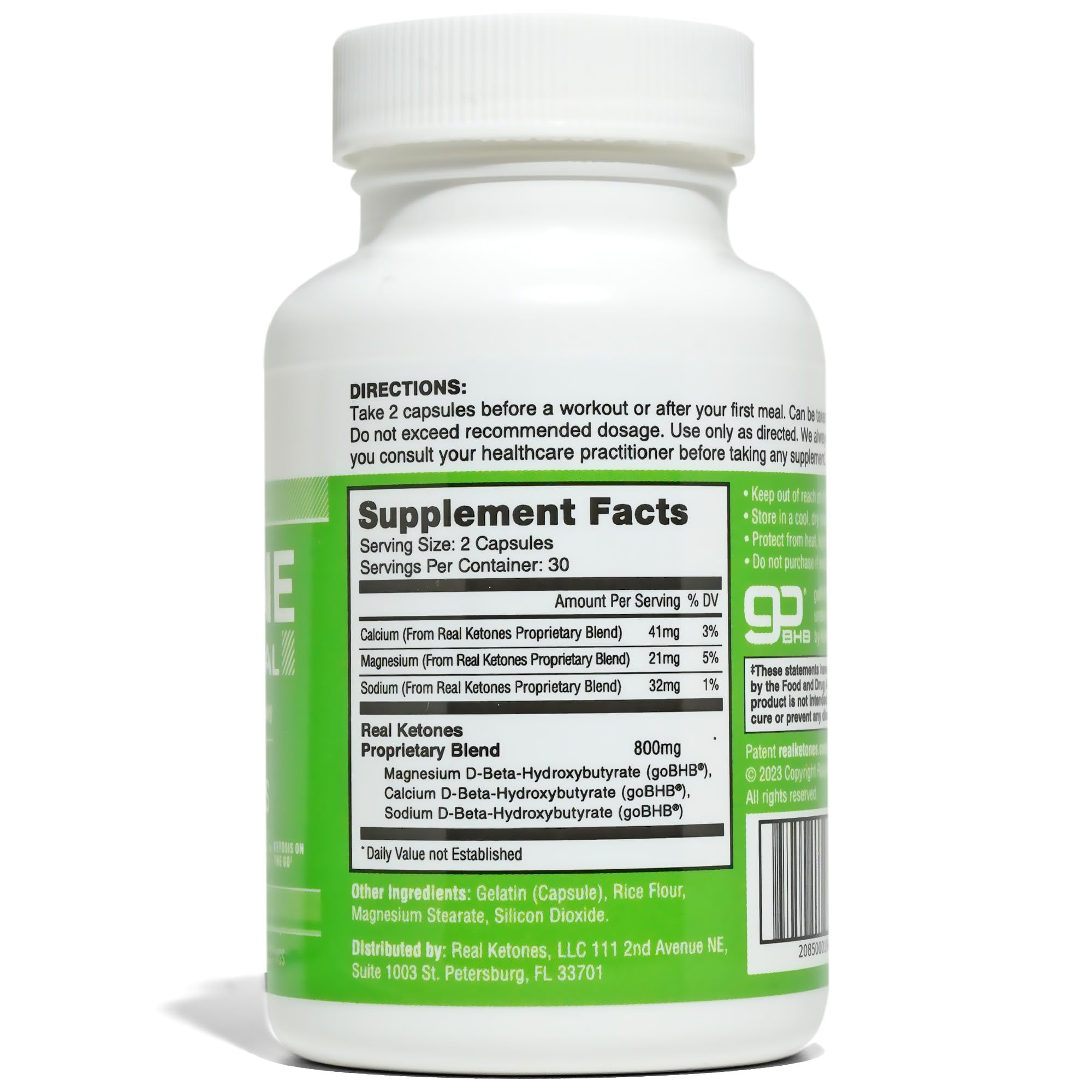 Real Ketones Keto BHB Salts Capsules close-up of capsules for daily focus.