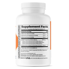 Real Ketones Keto BHB salts capsules closeup showing the electrolyte blend for hydration.