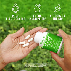 Real Ketones Keto BHB Salts Capsules goBHB label highlighting the electrolyte blend.