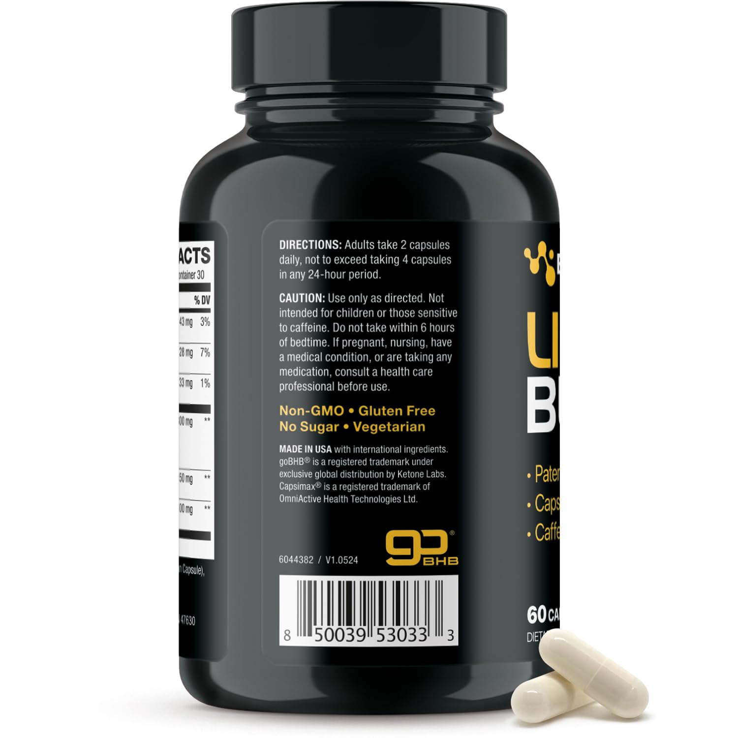 Real Ketones Lipo Burn ketosis-support packaging references goBHB standard.