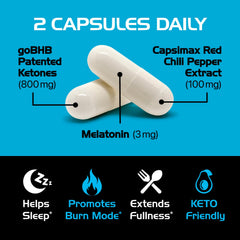Real Ketones Night Burn goBHB label highlights patented ketone technology.