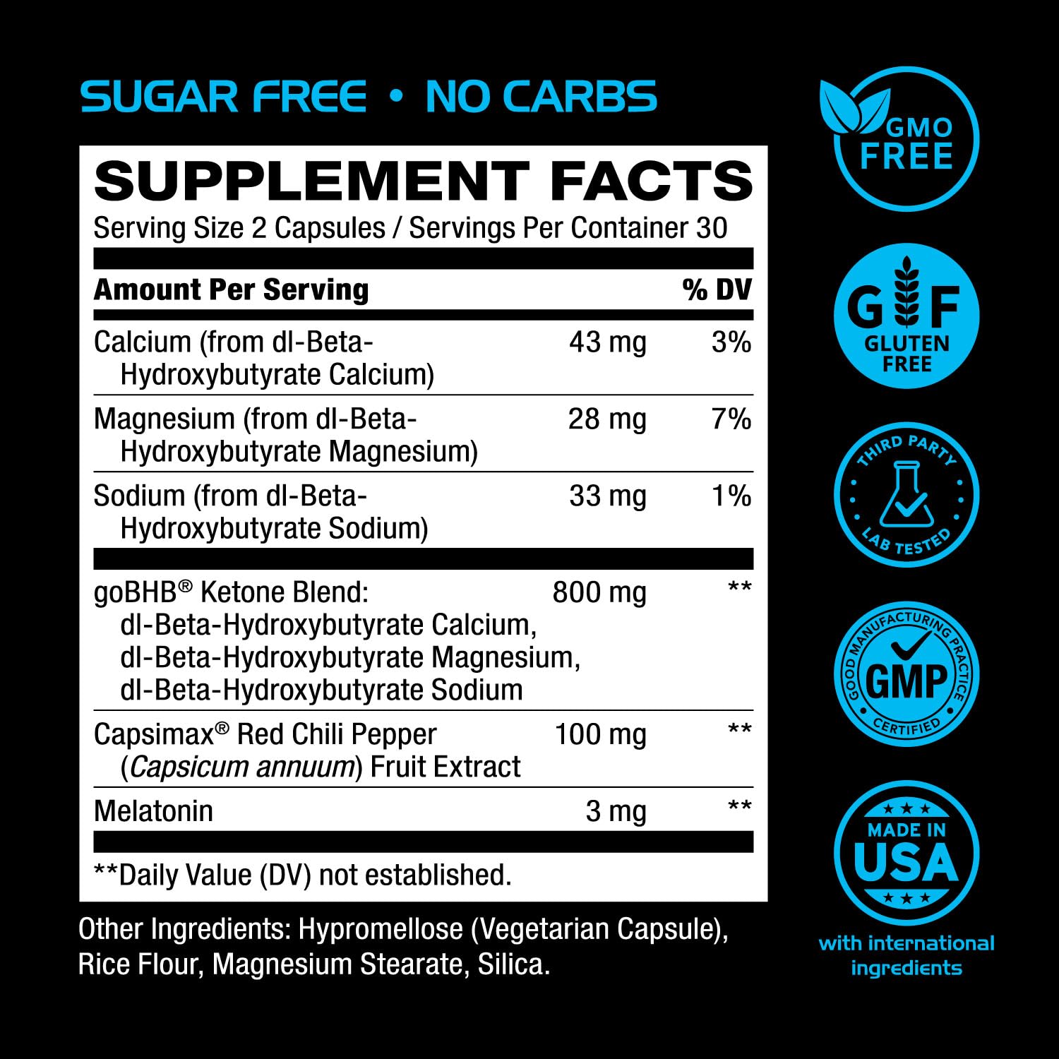 Real Ketones Night Burn packaging close-up with product sleeve.