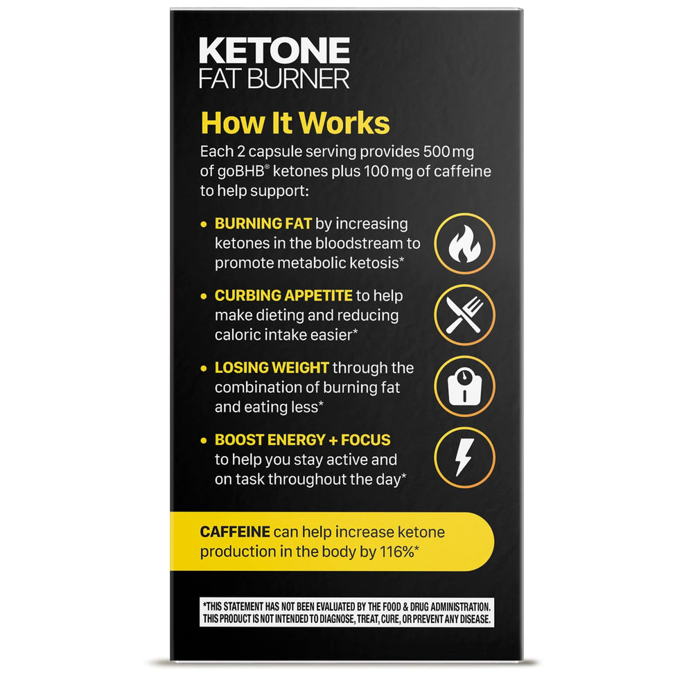 Real Ketones night-use scene with glass of water beside bottle.