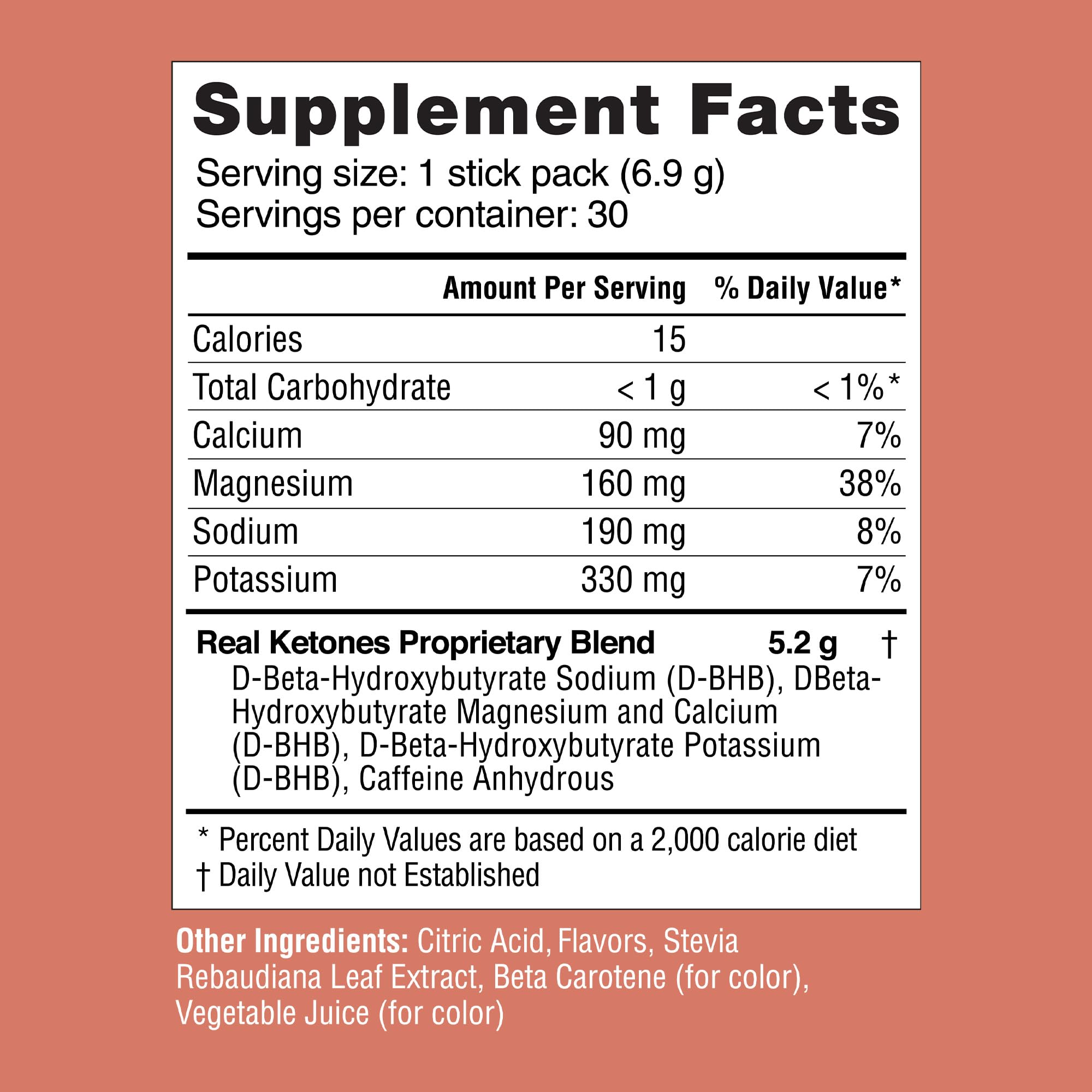 Real Ketones Peach BHB caffeine energy drink delivers mental clarity