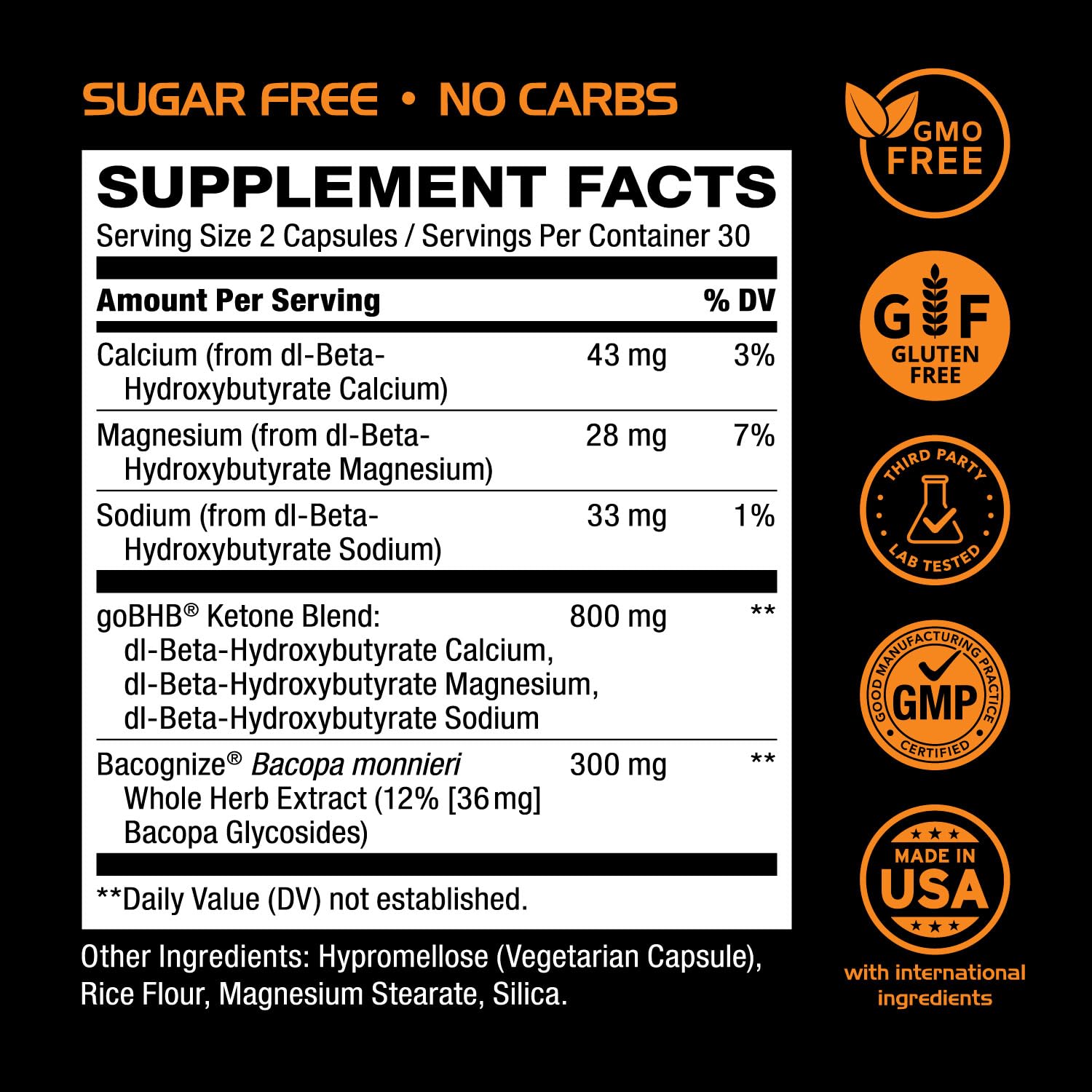 Real Ketones third-party testing badge confirms product quality.