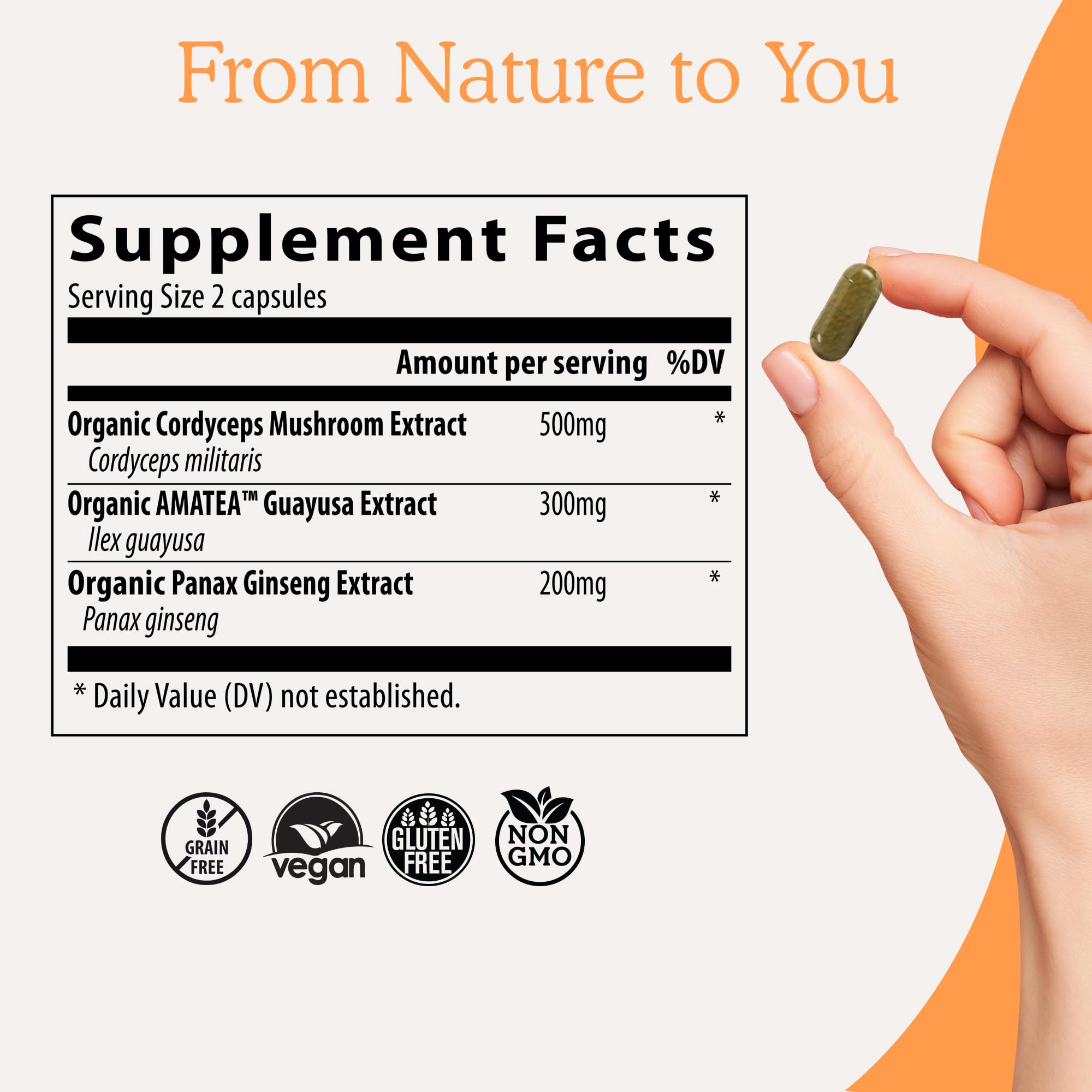 Real Mushrooms RealBoost label emphasizes organic, clean ingredients.