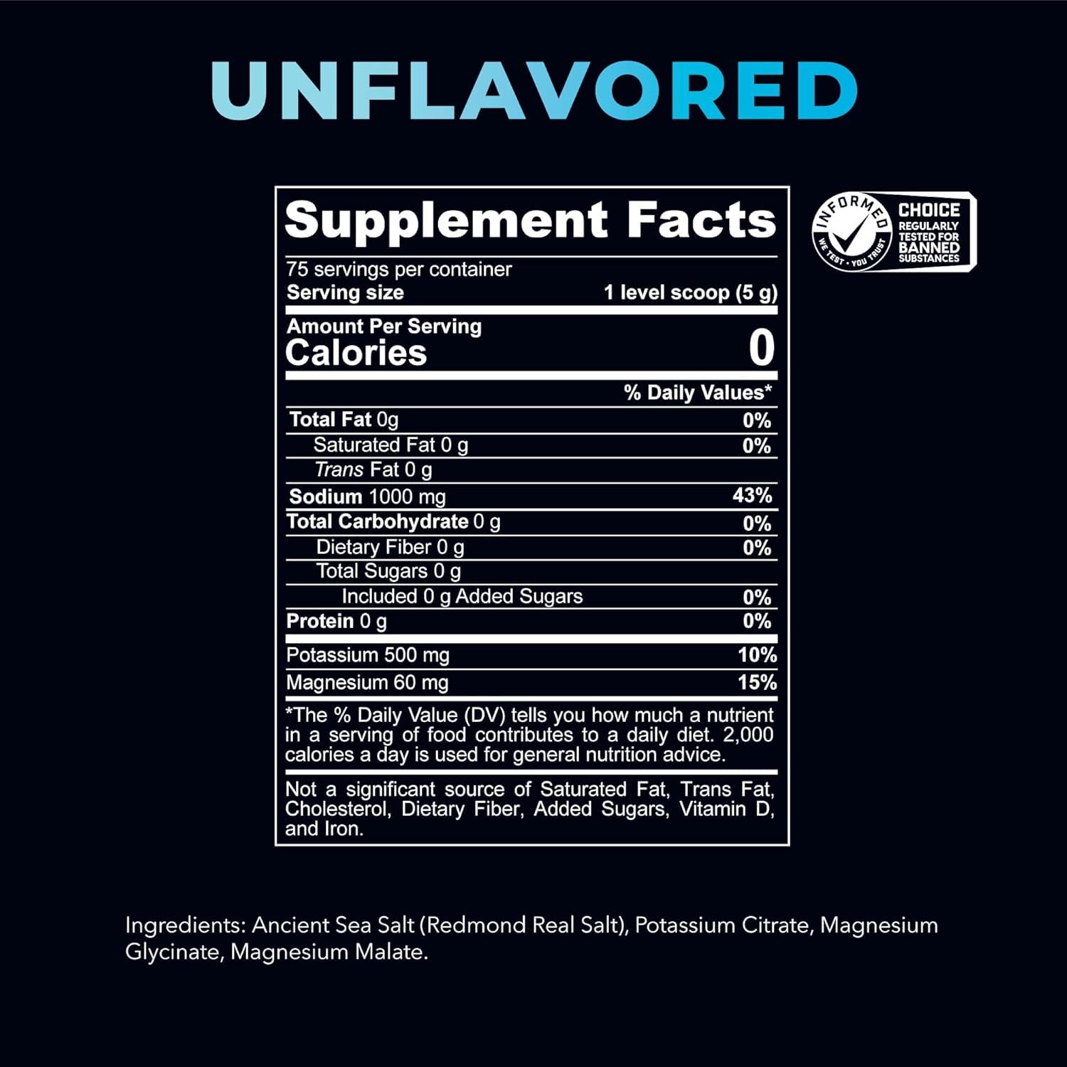 Real Salt mineral blend label highlights 60+ minerals
