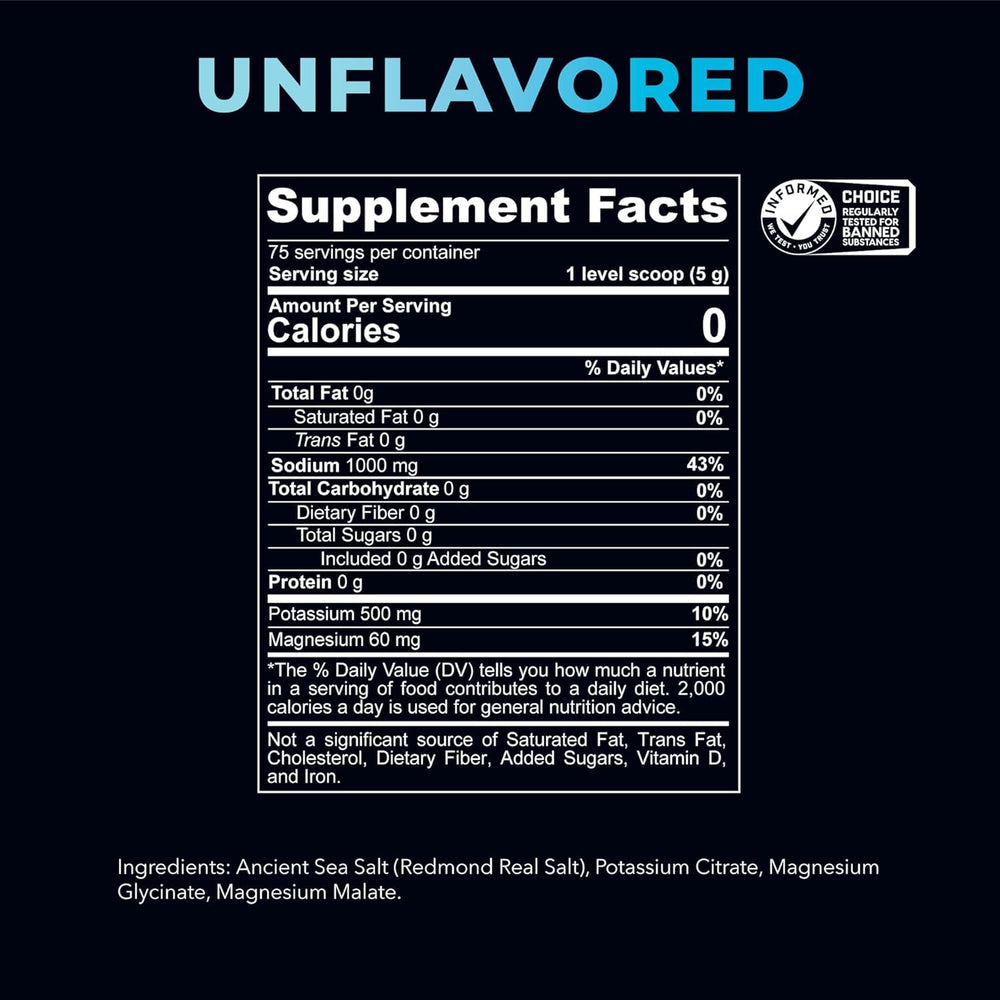 Real Salt mineral blend label highlights 60+ minerals