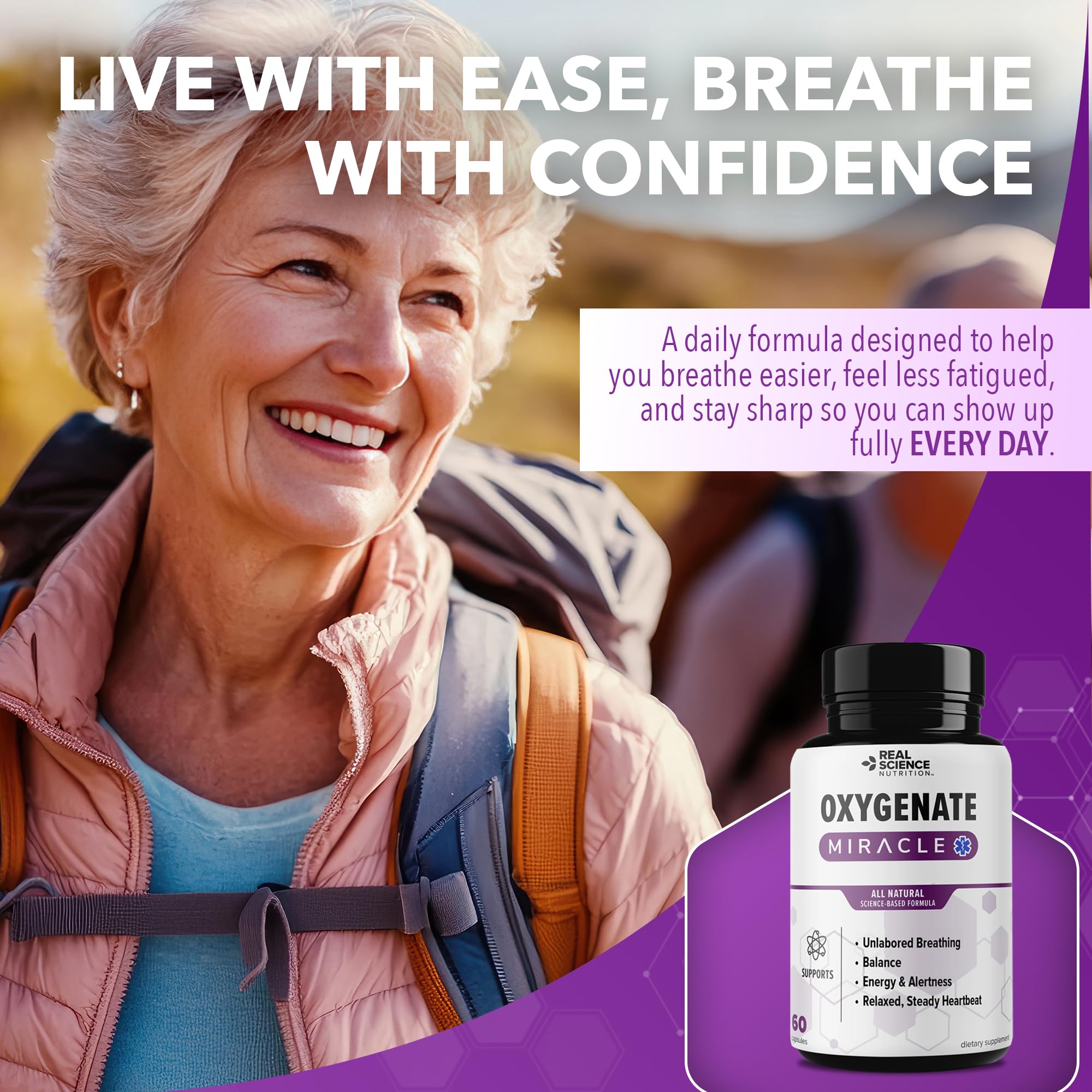 Real Science Oxygenate Miracle bottle-with-glass for workouts