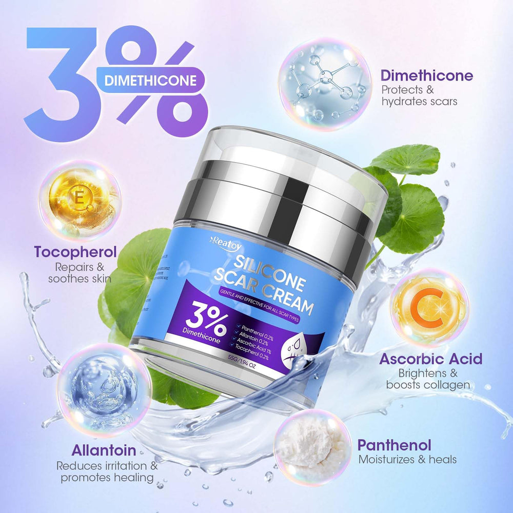 Cream texture close-up shows smooth, non-greasy application for sensitive skin