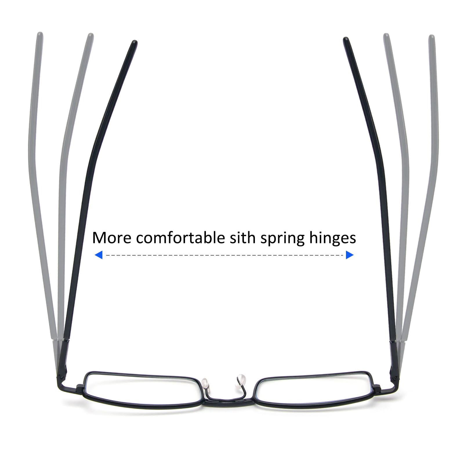 Lentes negro y gris REAVEE con diseño compacto para bolso.