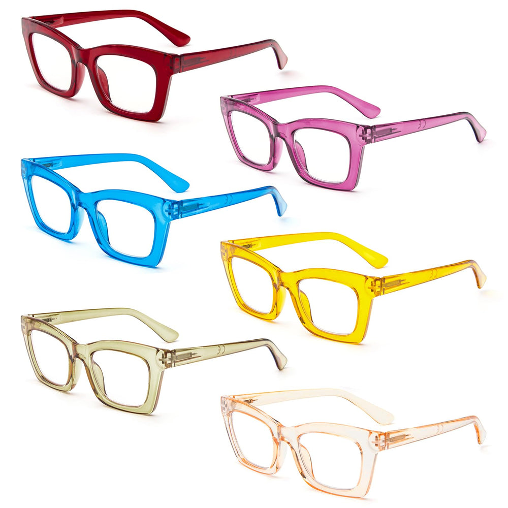 REAVEE square computer readers with spring hinges for a secure, flexible fit.