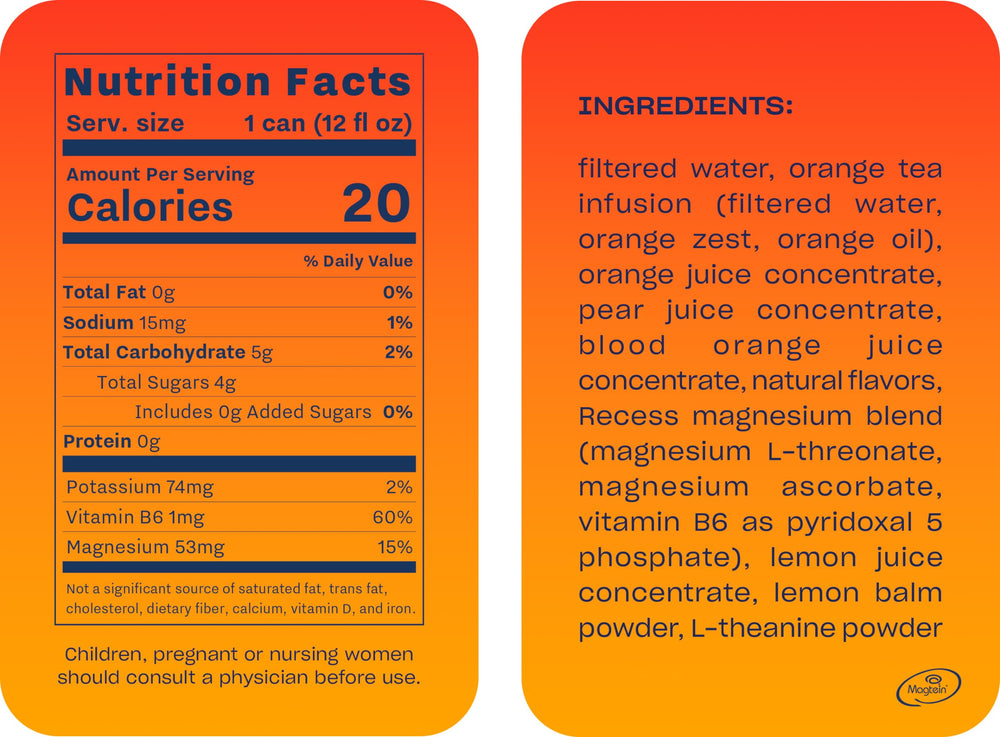 Recess Mood blood orange zest closeup highlighting natural fruit flavor for calm moments