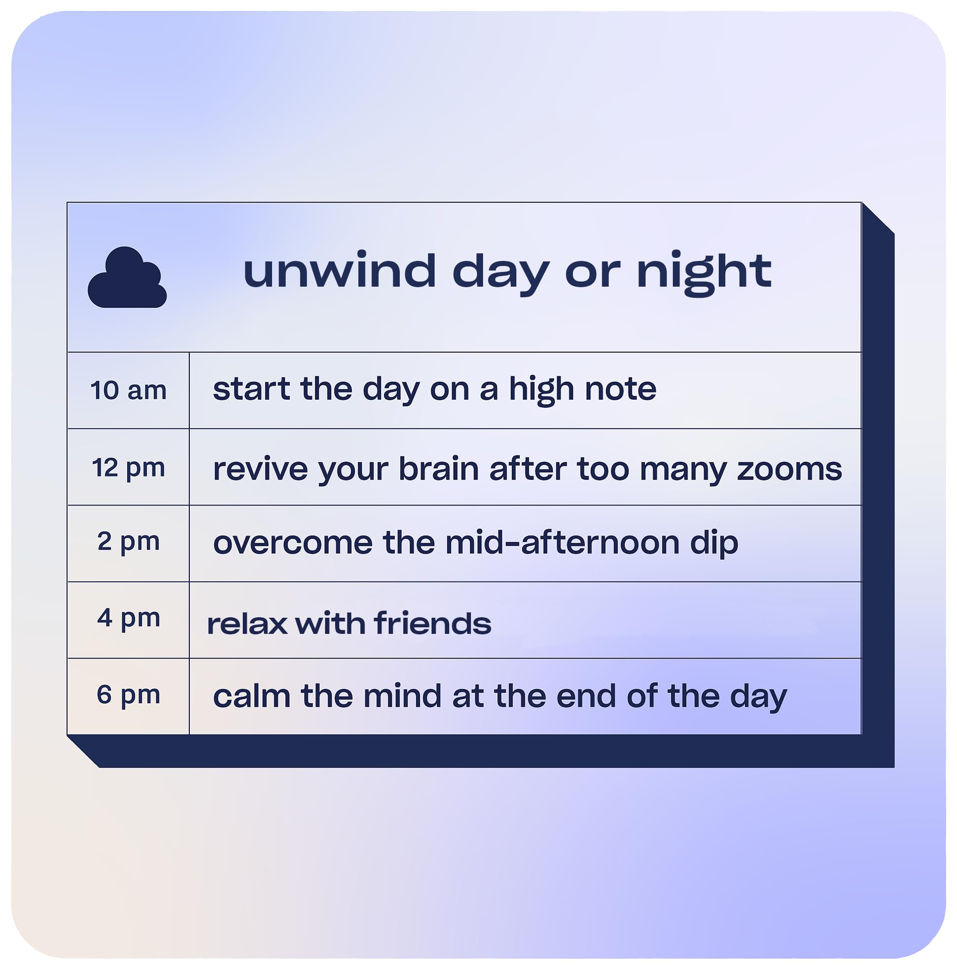 Recess Mood relaxing scene promotes a calm nightly routine