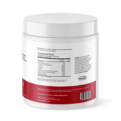 Red Leaf pre-workout powder and scoop showing precise dosing