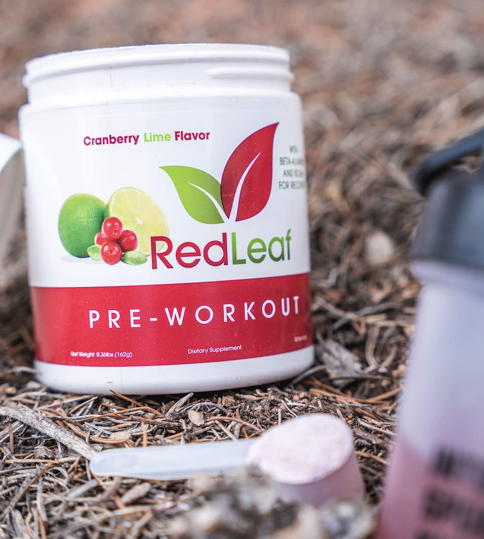 Shaken Red Leaf pre-workout dissolving for quick mix