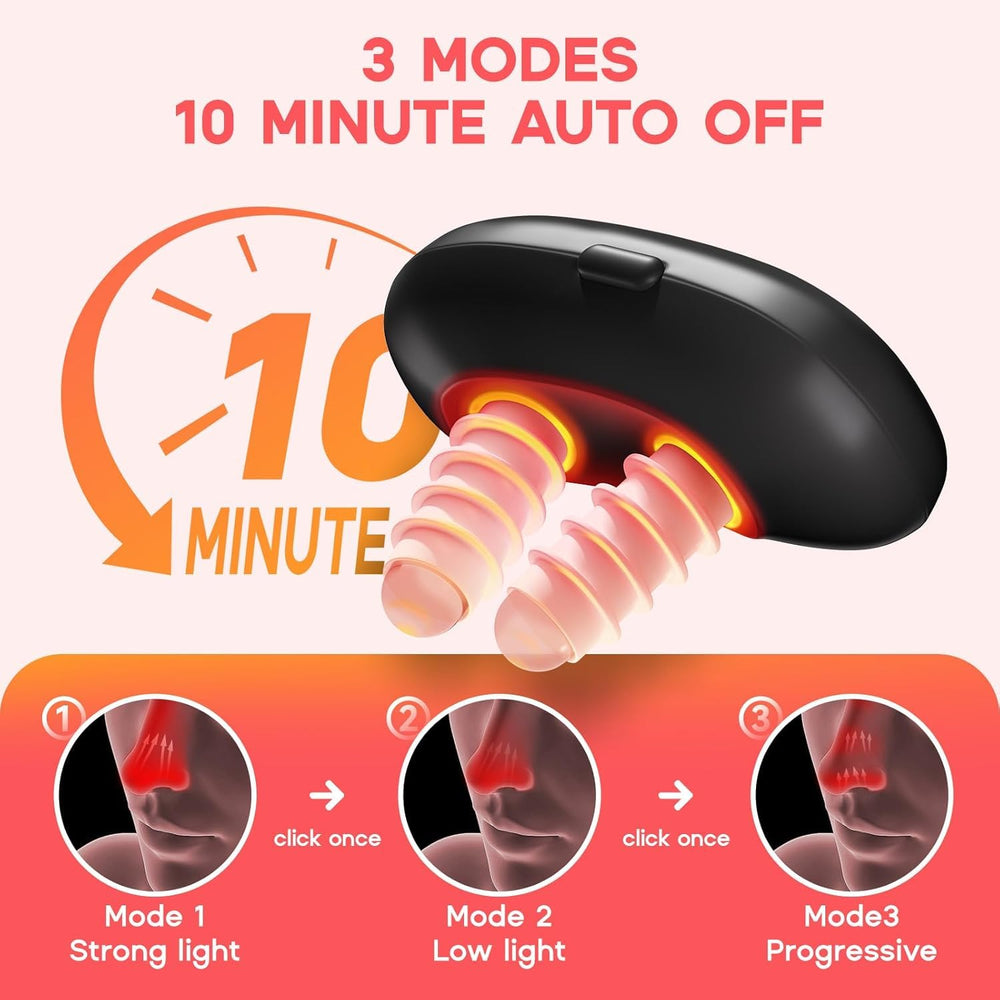 Red Light Therapy for Nose two soft nasal plugs included in package.