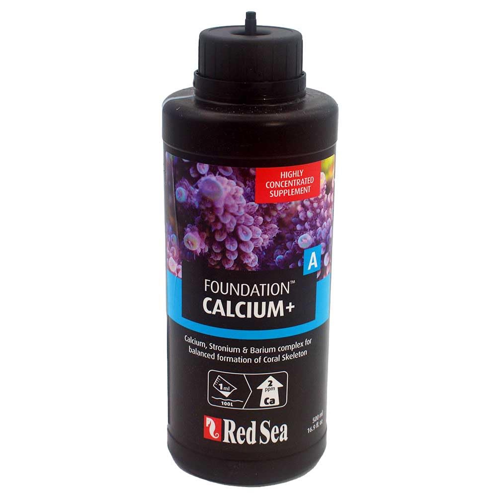 Calcium and strontium salts from Red Sea Foundation A in solution.