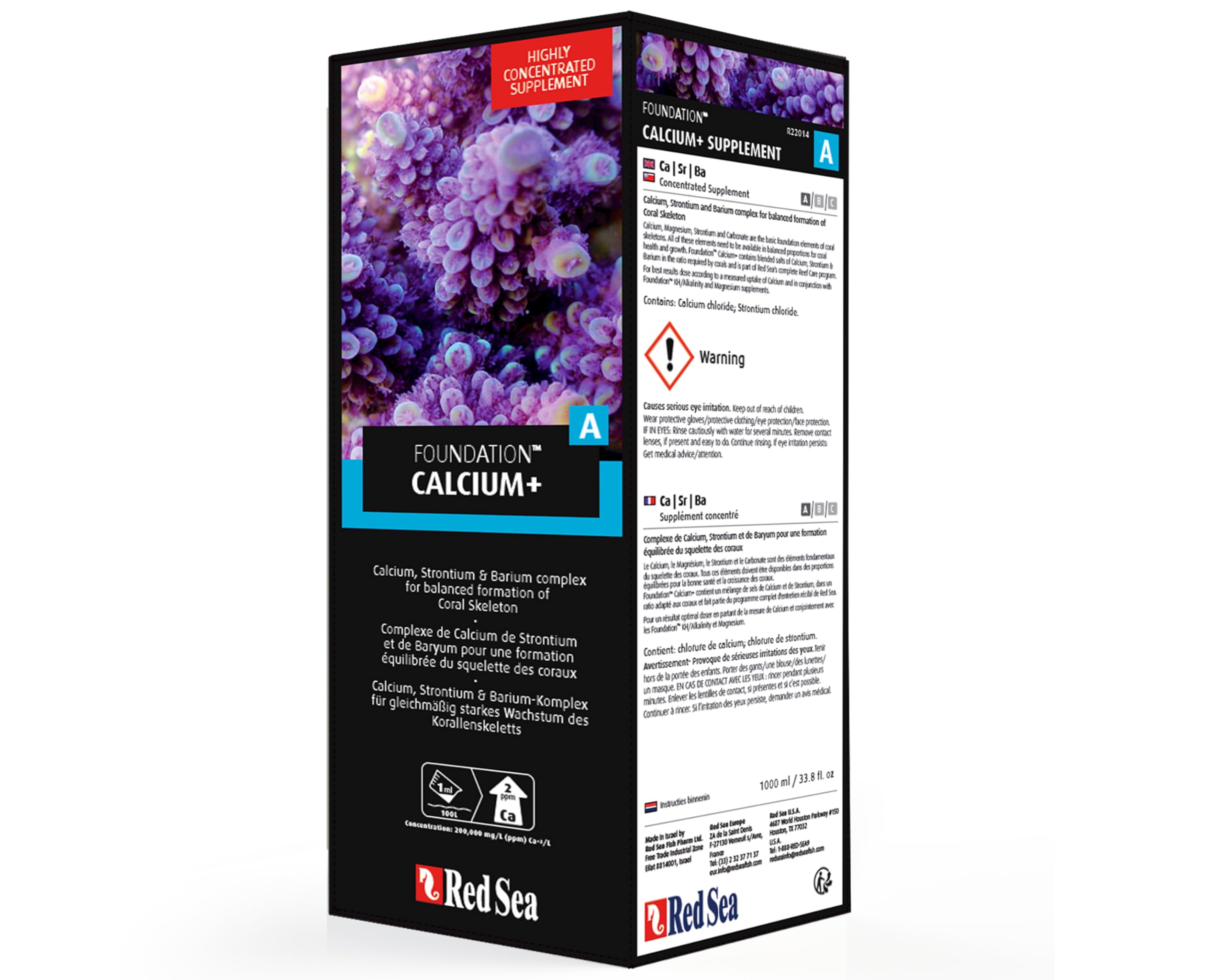 Magnesium content in Red Sea Foundation A supports skeleton balance.
