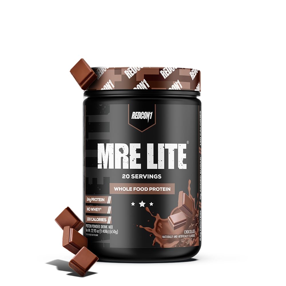 REDCON1 MRE Lite chocolate bottle, a convenient low-carb meal replacement option for busy days