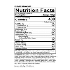 REDCON1 MRE Protein Powder fudge-brownie powder close-up for post-workout flavor