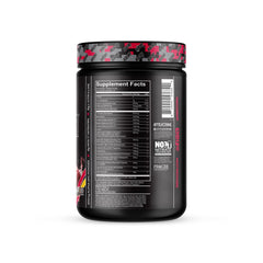 Close up of the Black Ops label showing the premium stimulant formula